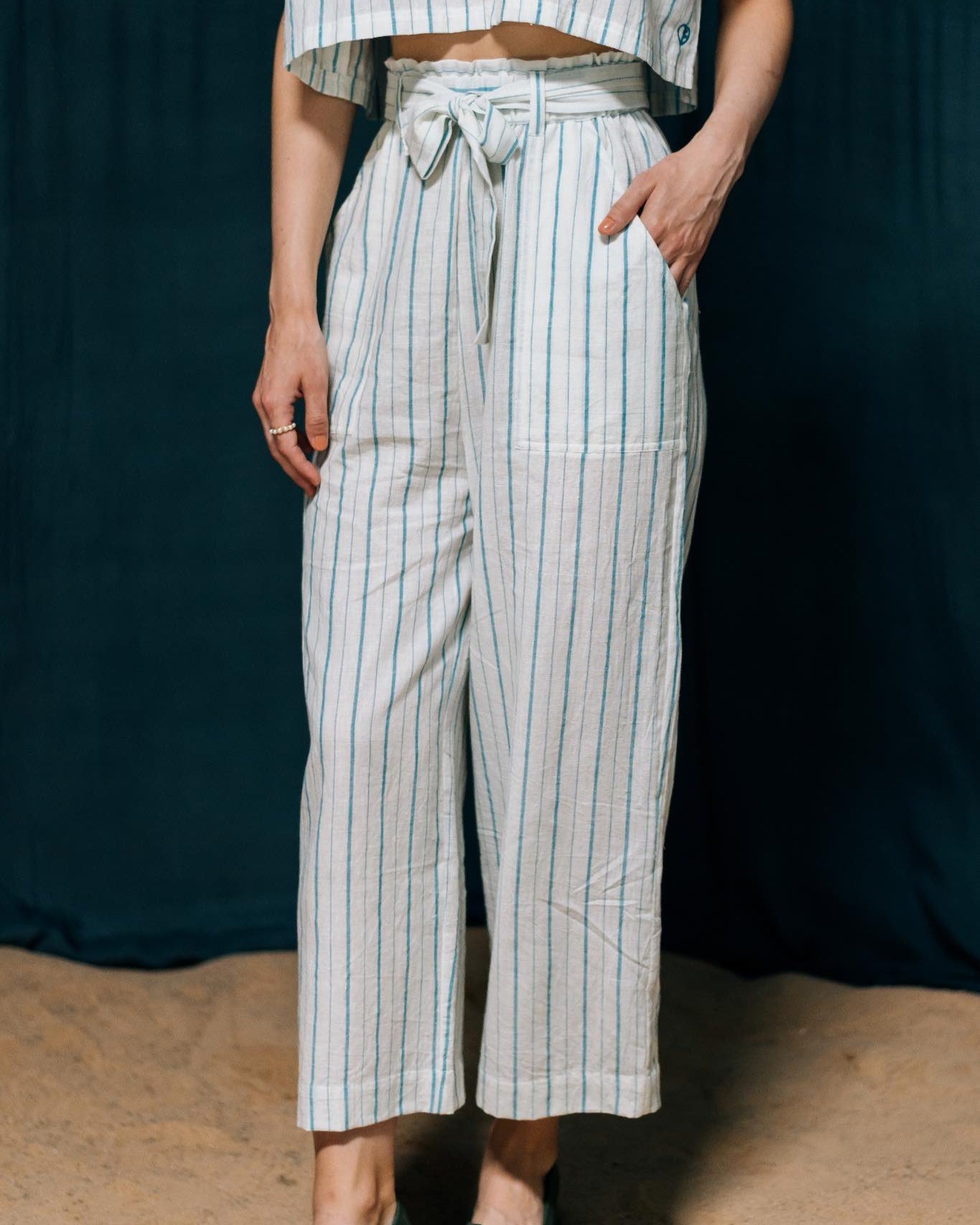 Mrinmoyee - Striped Culottes