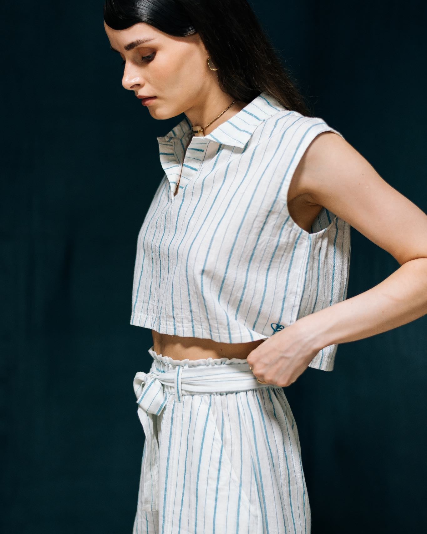 Mrinmoyee - Striped Culottes