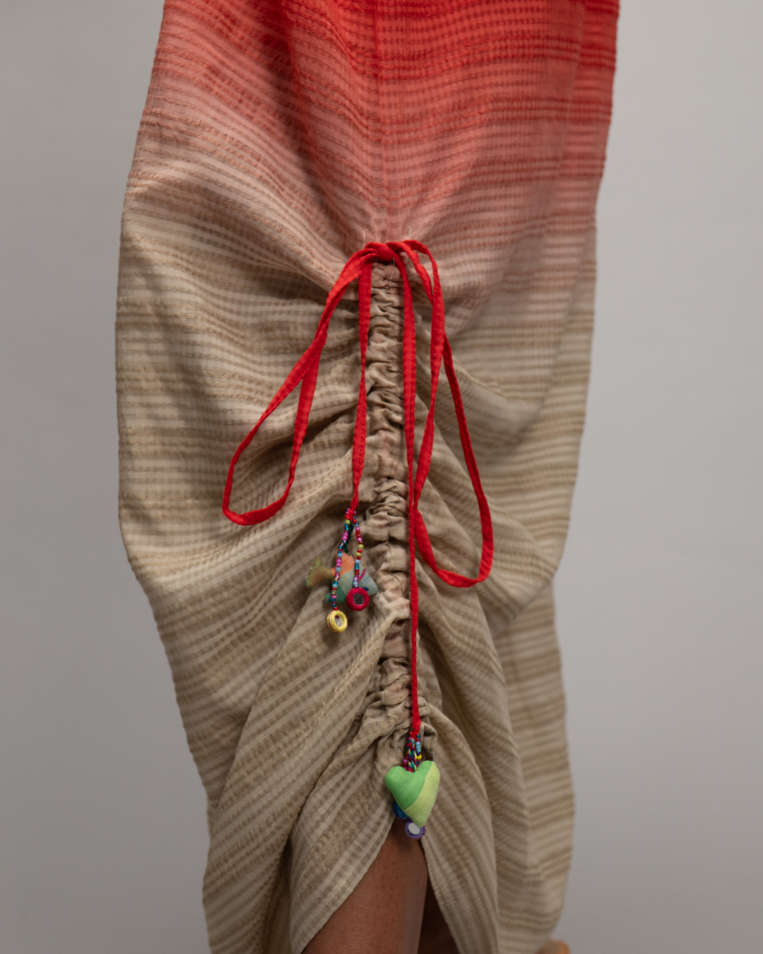 Maria Coral Ombré Roll Collar Kaftan