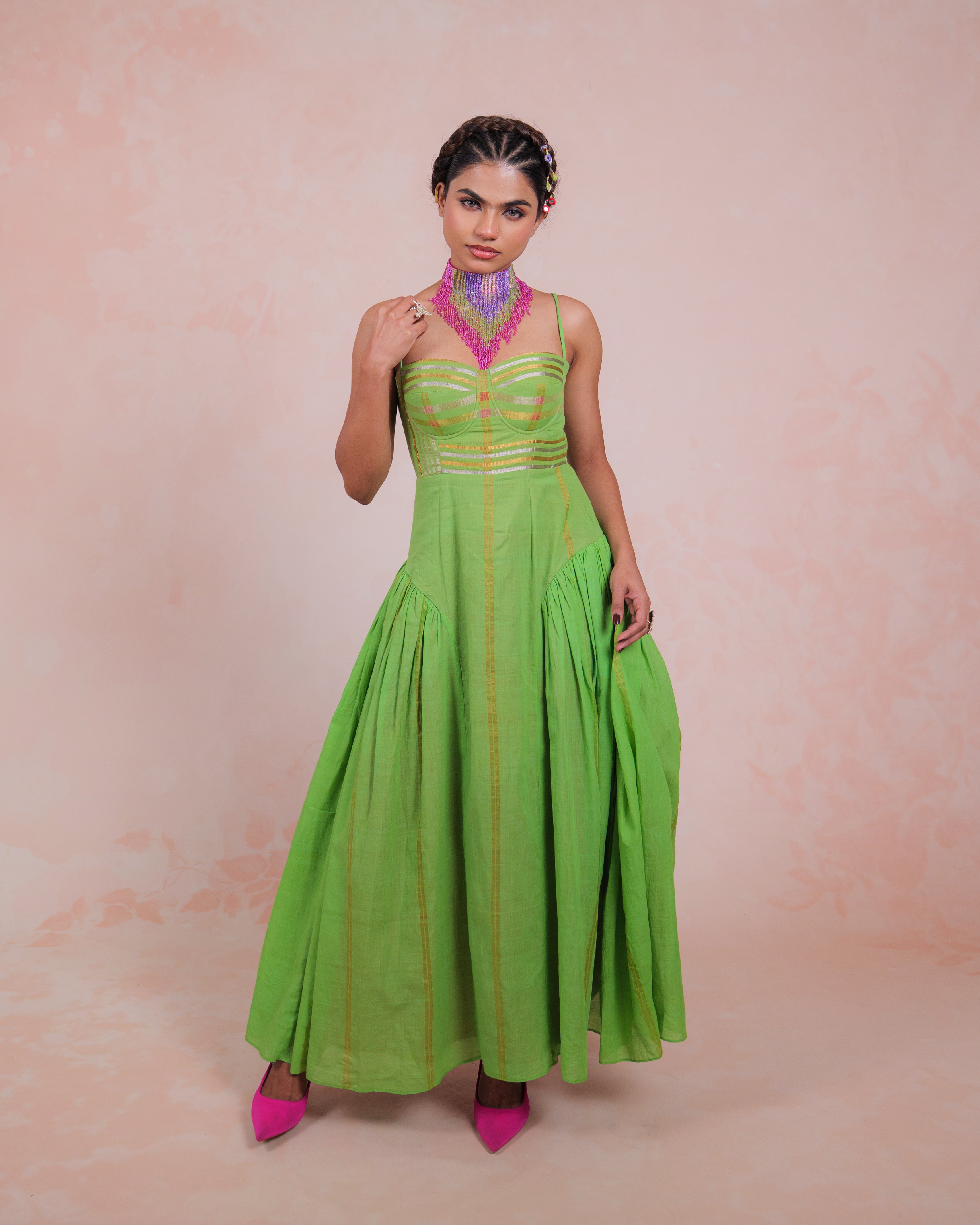 Rasika Green Corset Dress