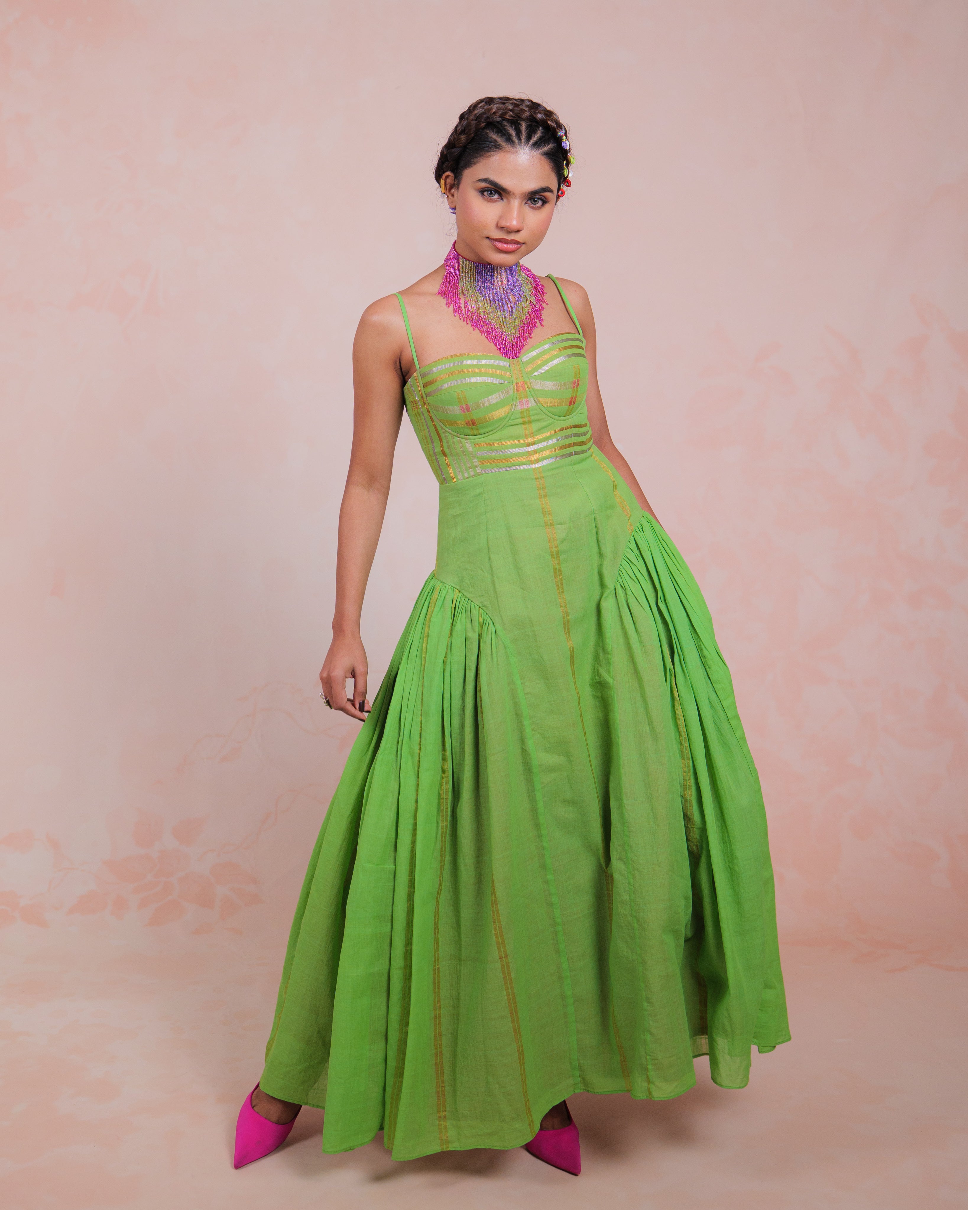 Rasika Green Corset Dress
