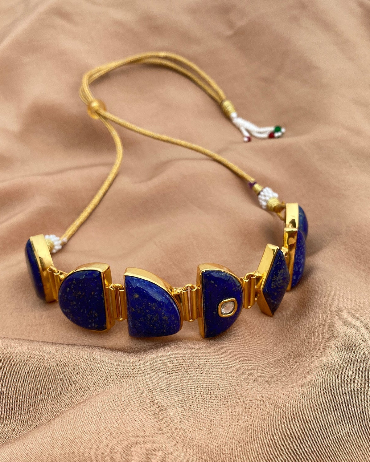 Marwar Lapis - Polki Choker