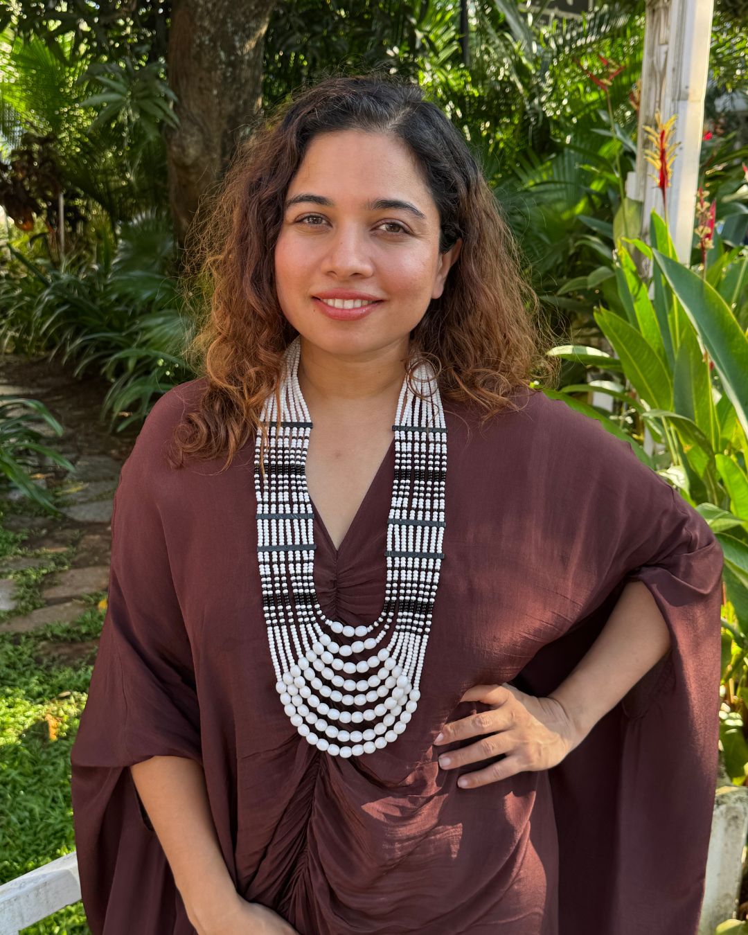 White Goulu Statement Necklace