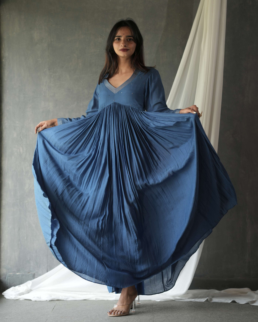 Blue Anarkali