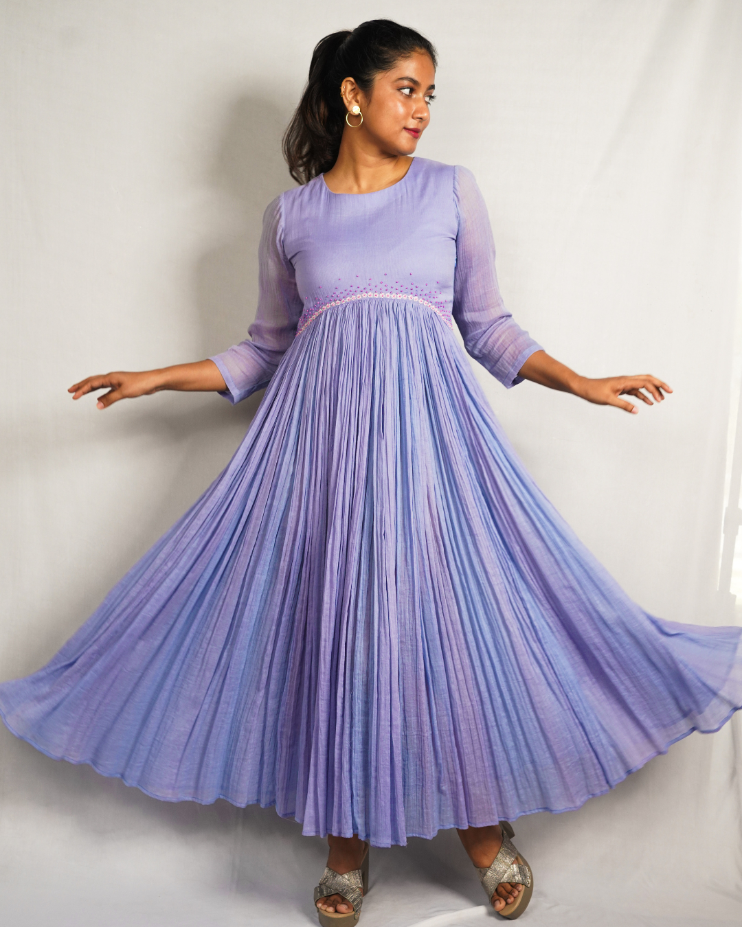 Lavender Ombre Anarkali