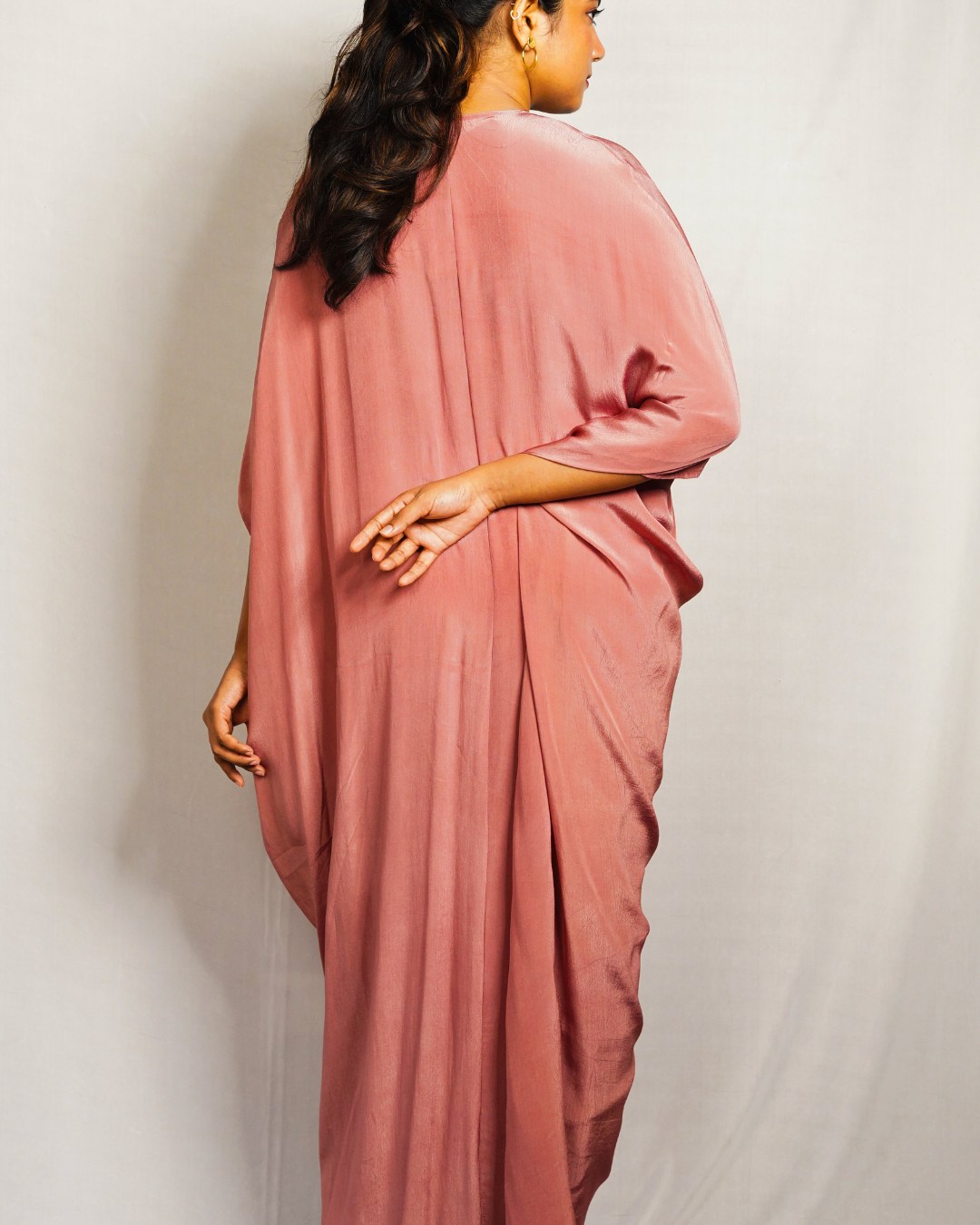 Pink Ruched Kaftan