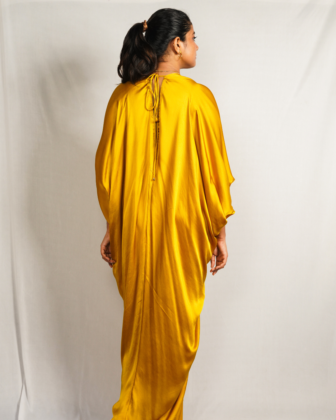 Mustard Yellow Piping Kaftan