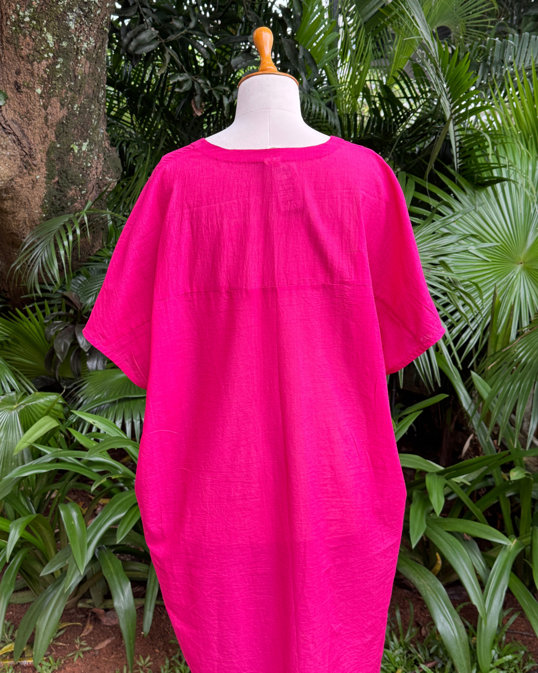 Magenta Kasavu Kaftan