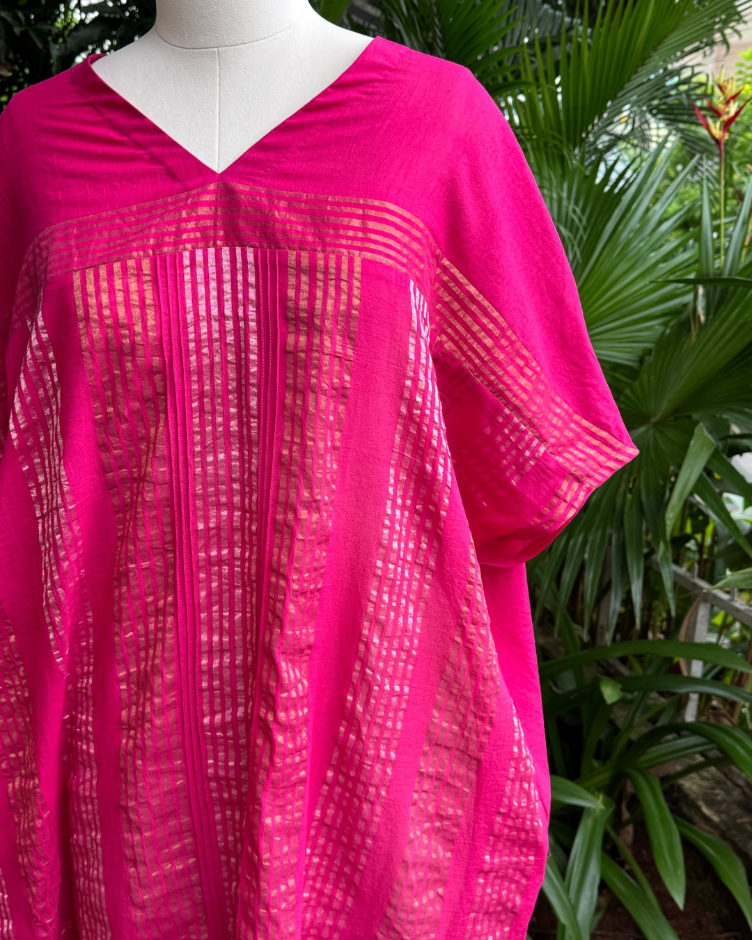 Magenta Kasavu Kaftan