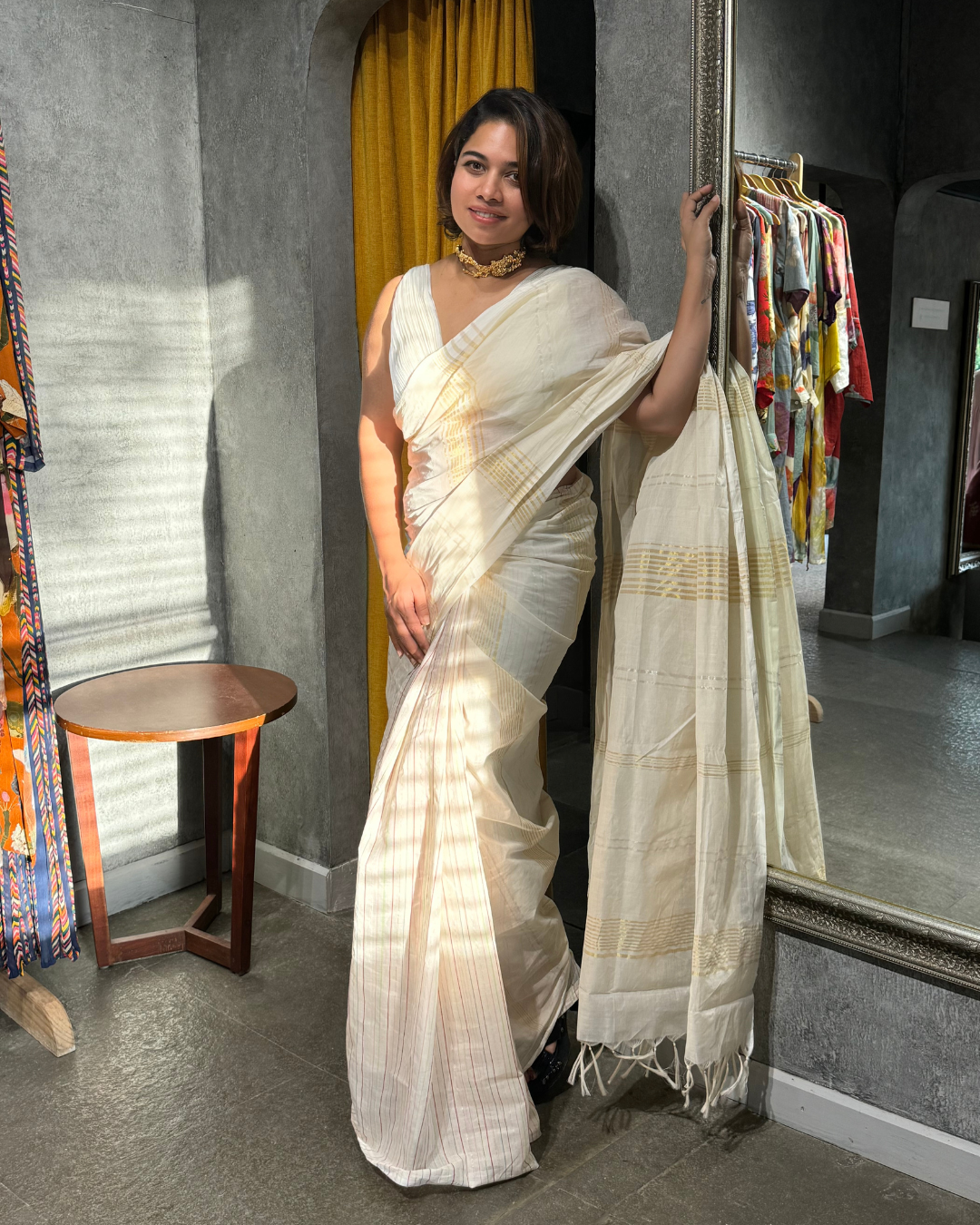 Malti | Two-way Style Kasavu Saree