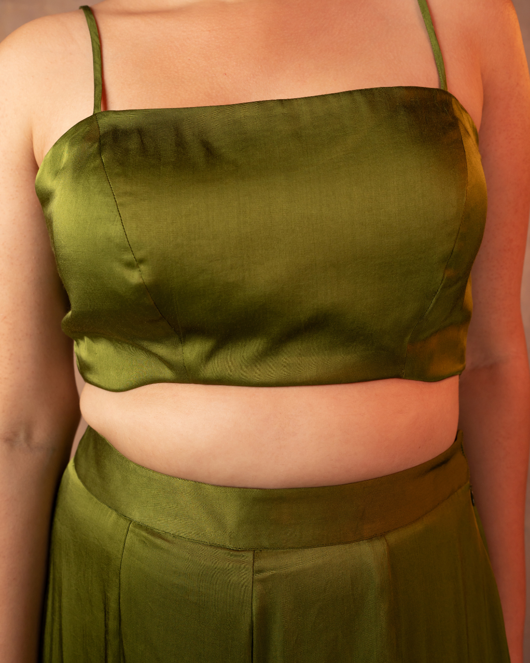 Anantika | Olive Green Croptop Blouse