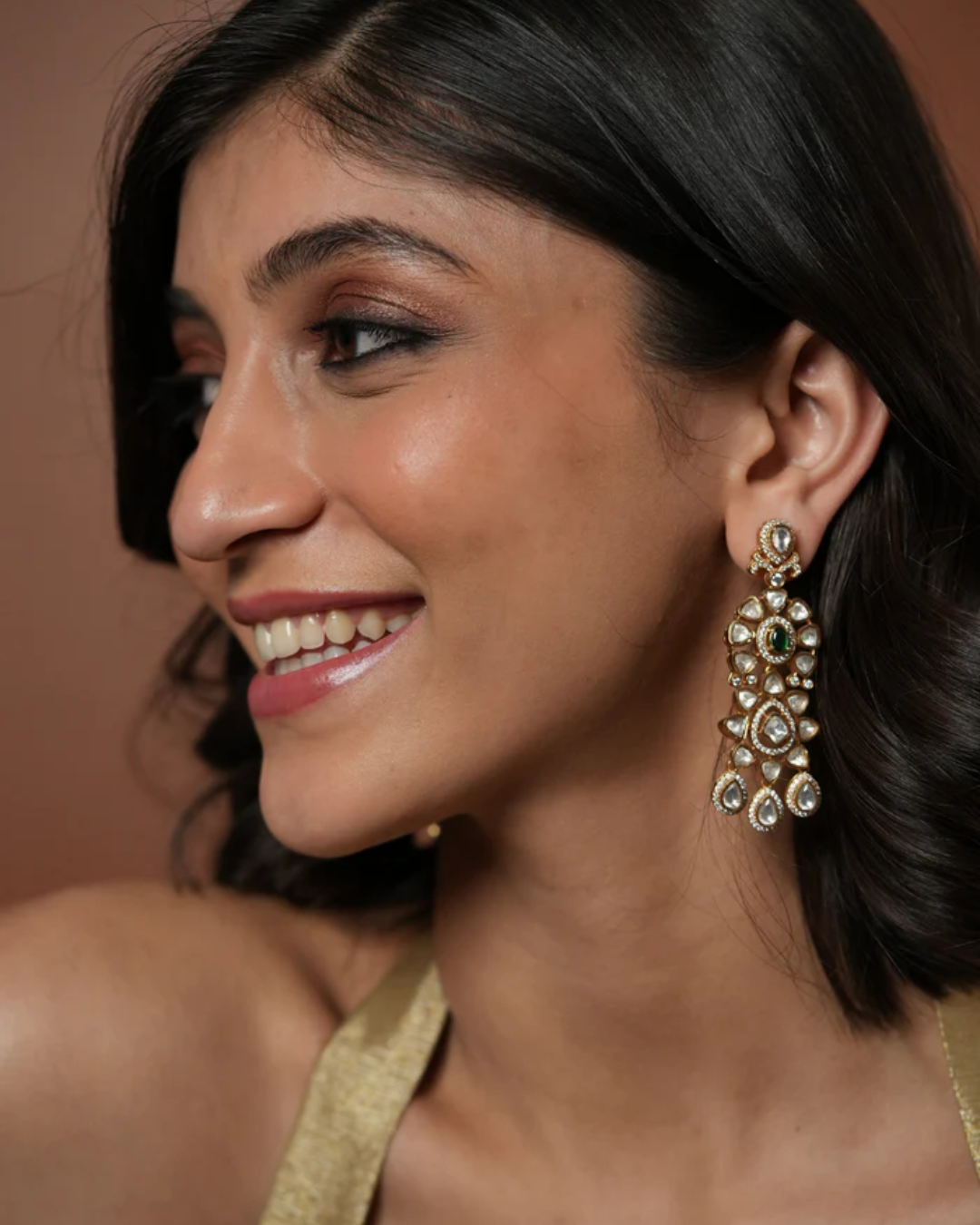 Geetisha Long Polki Earring