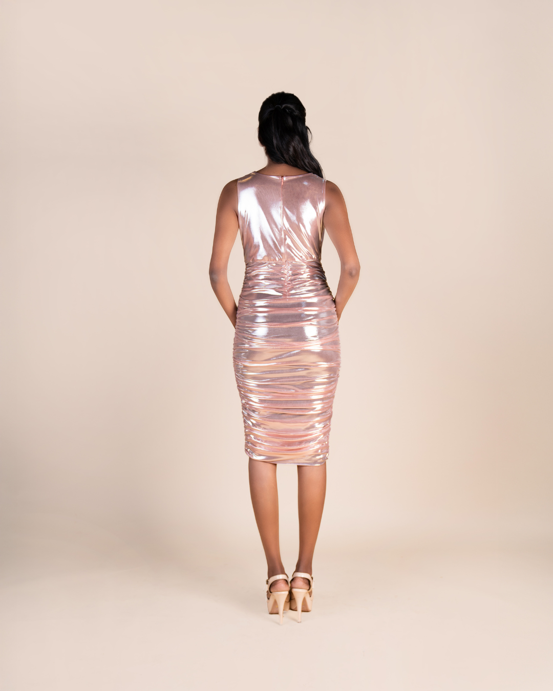 Venica Rosegold Bodycon Dress