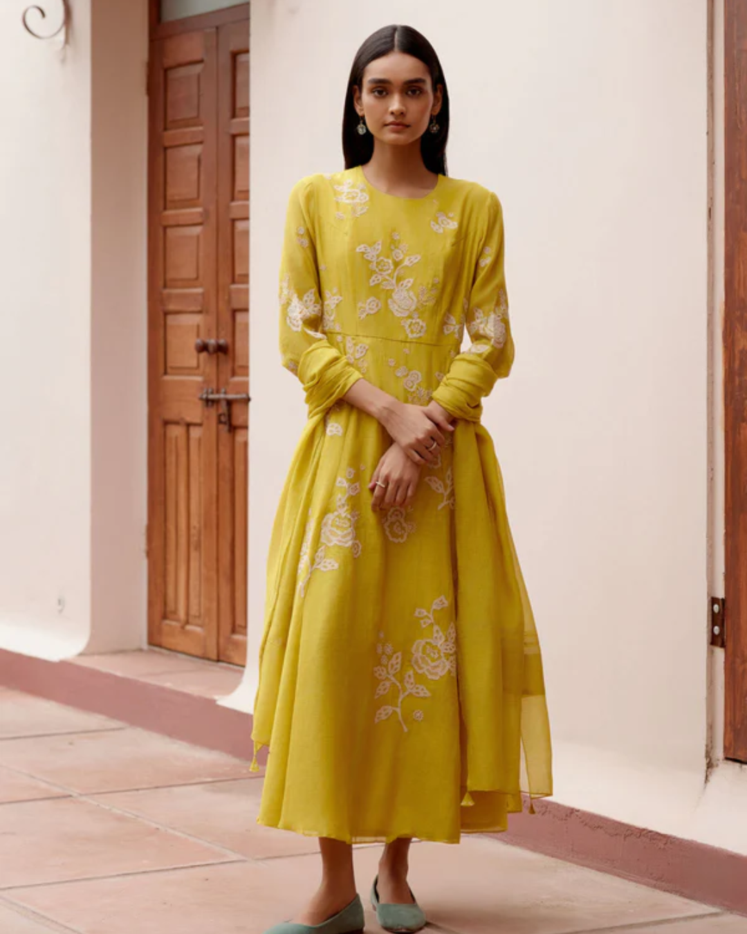 Citrine Floral Kurta Set