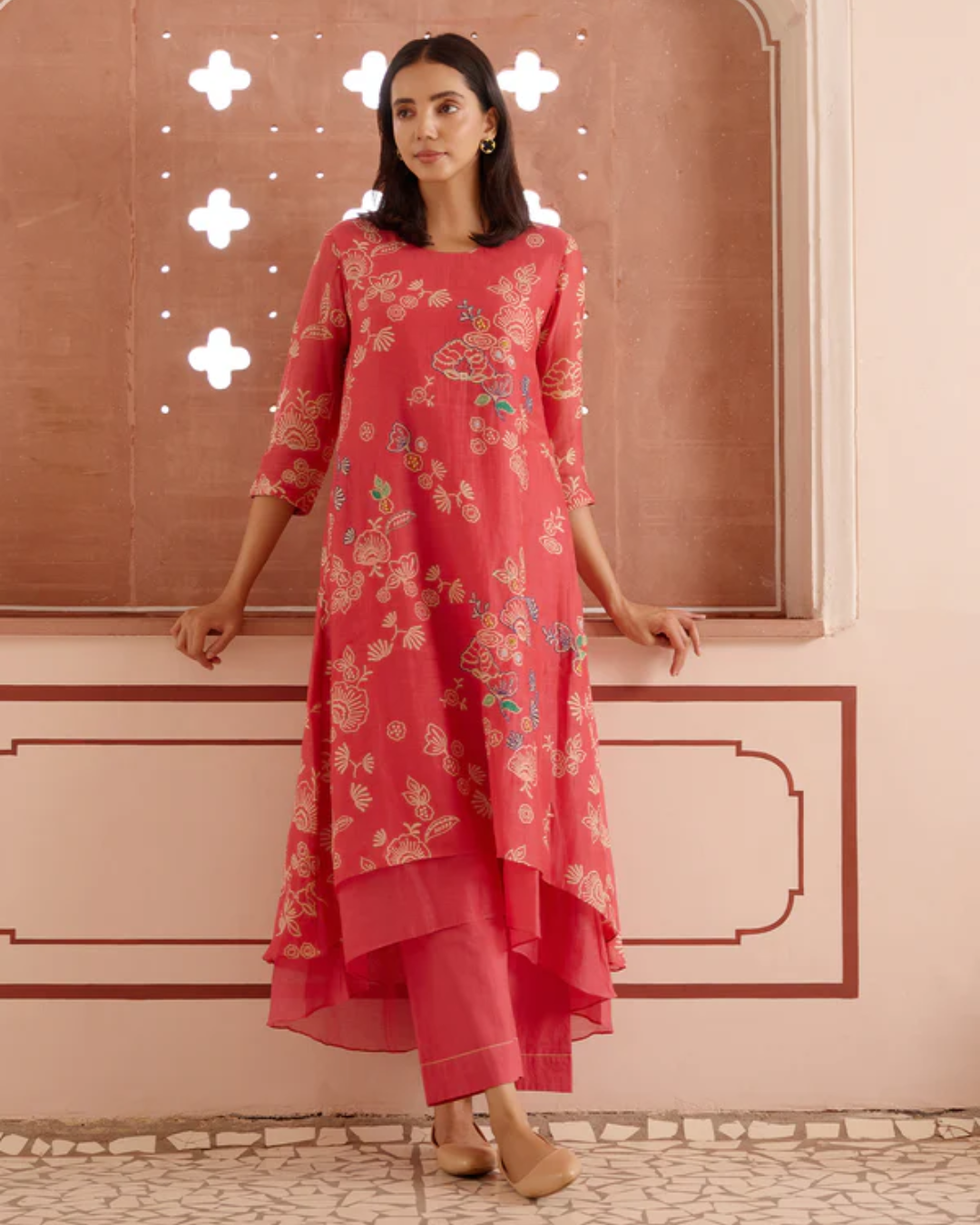 Rosewood Floral Kurta Set