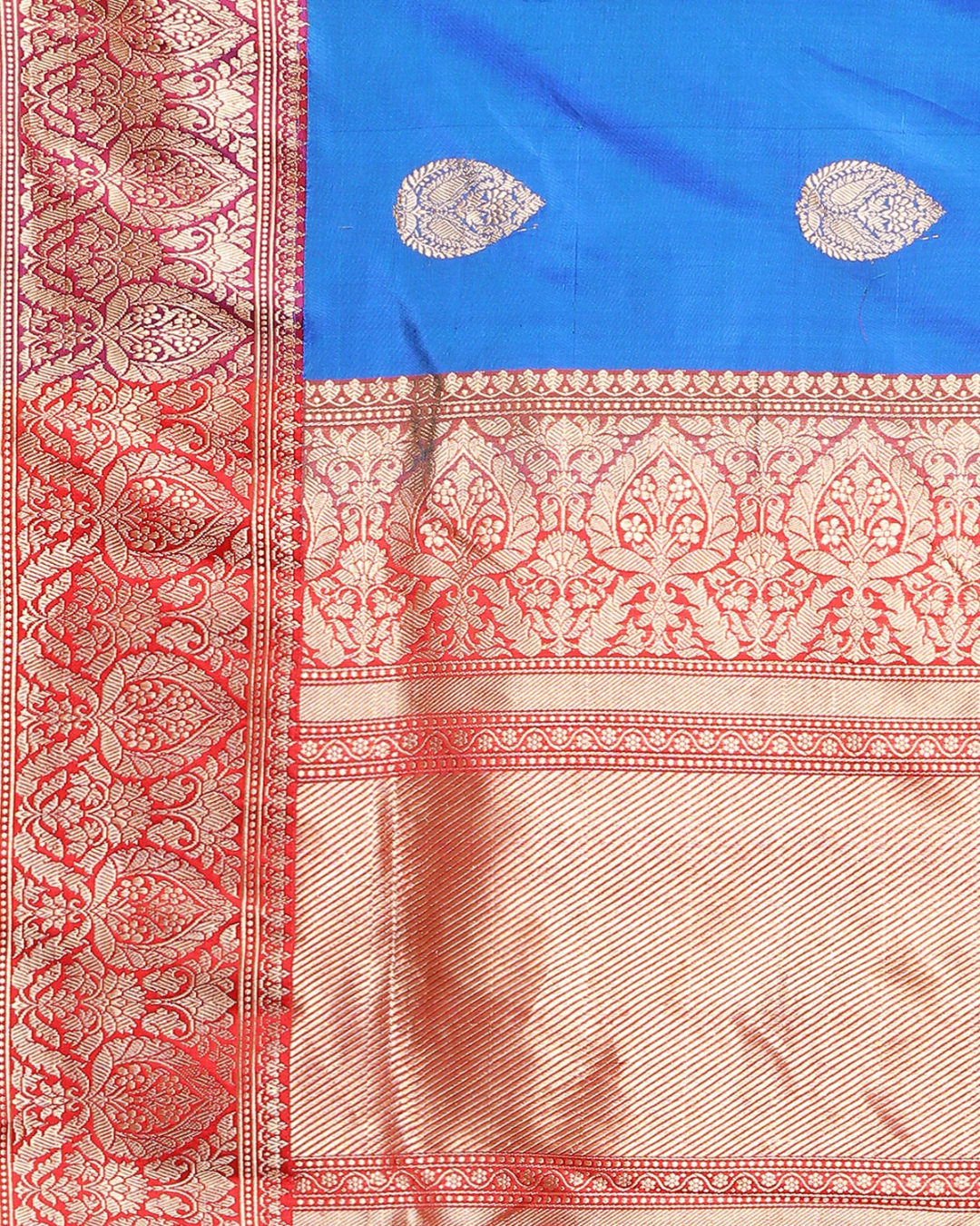 Cobalt Blue Silk Banarasi Varnam Saree