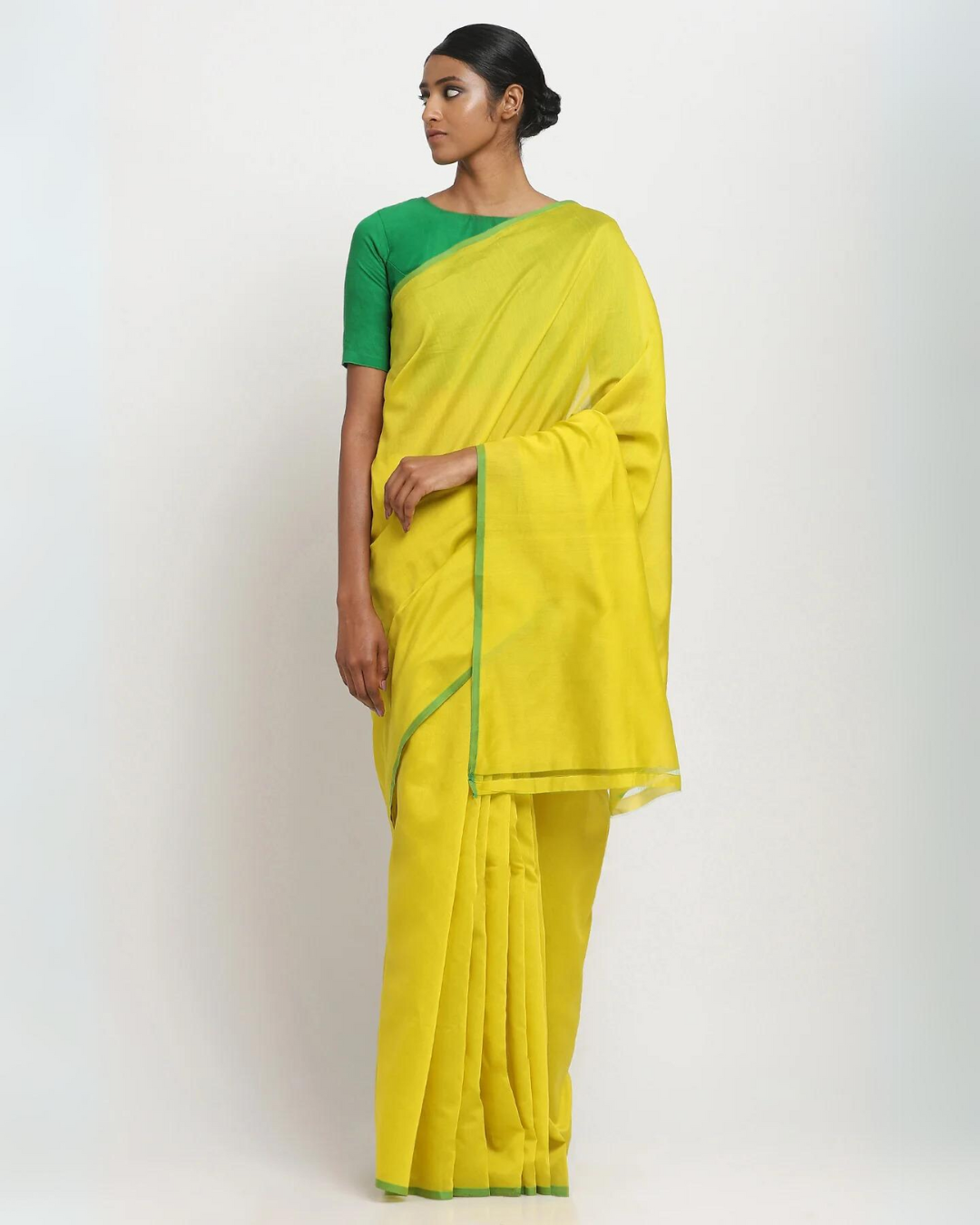 Yellow Sooti Saree