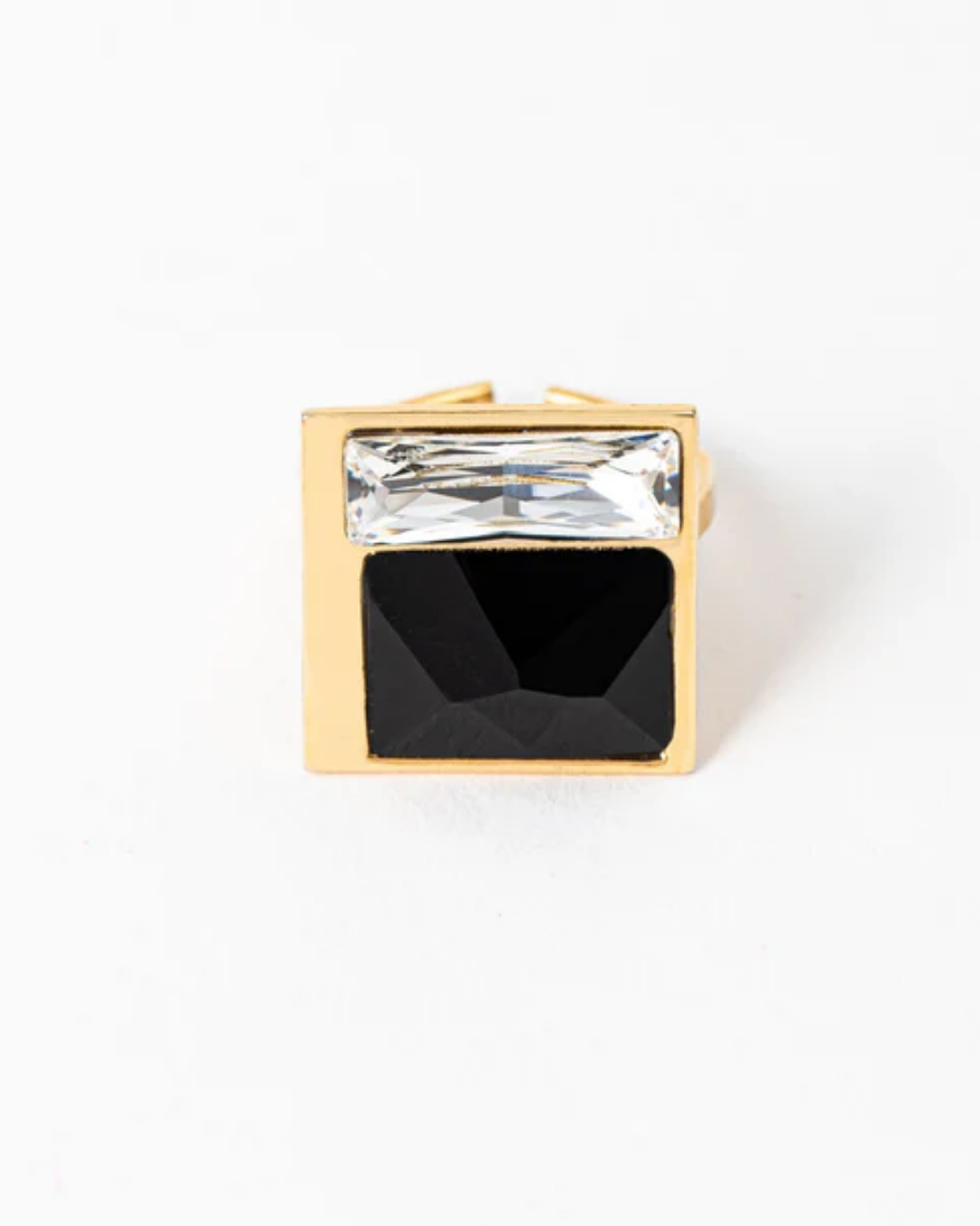 Fusion Crystal Ring - Black and White