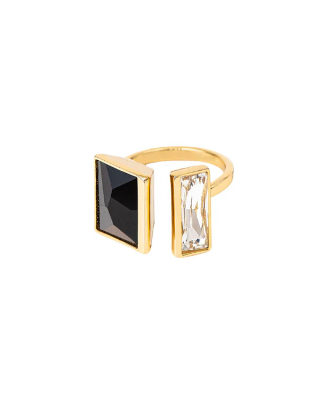 Stella Crystal Ring -  Black and White