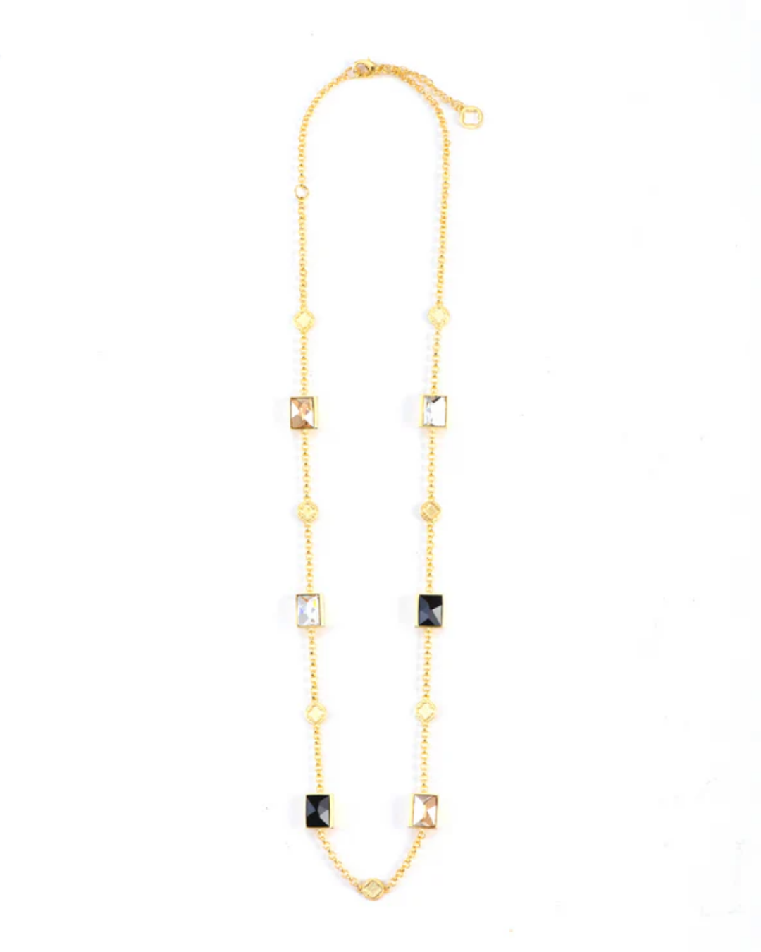 Elysian Crystal Necklace - Monochrome (L)