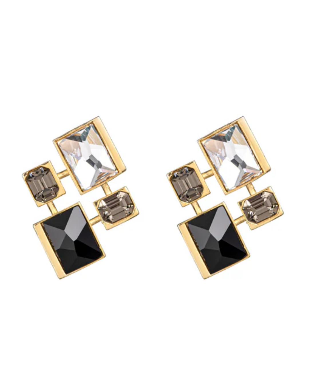 Infinity Crystal Signature Earring - Monochrome