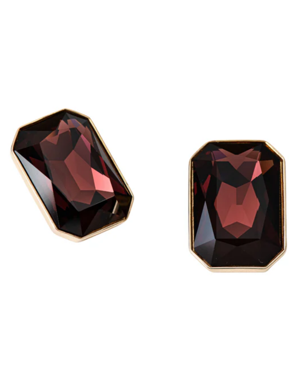 Radiance Crystal Cocktail Earring - Burgundy