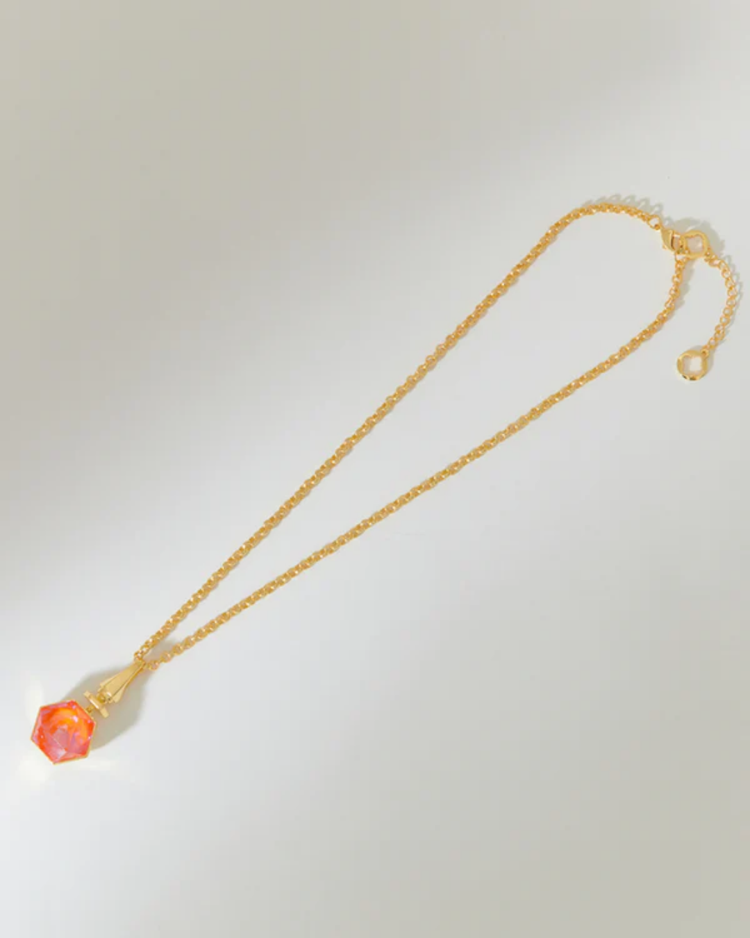 Hexa Crystal Necklace - Orange Dawn