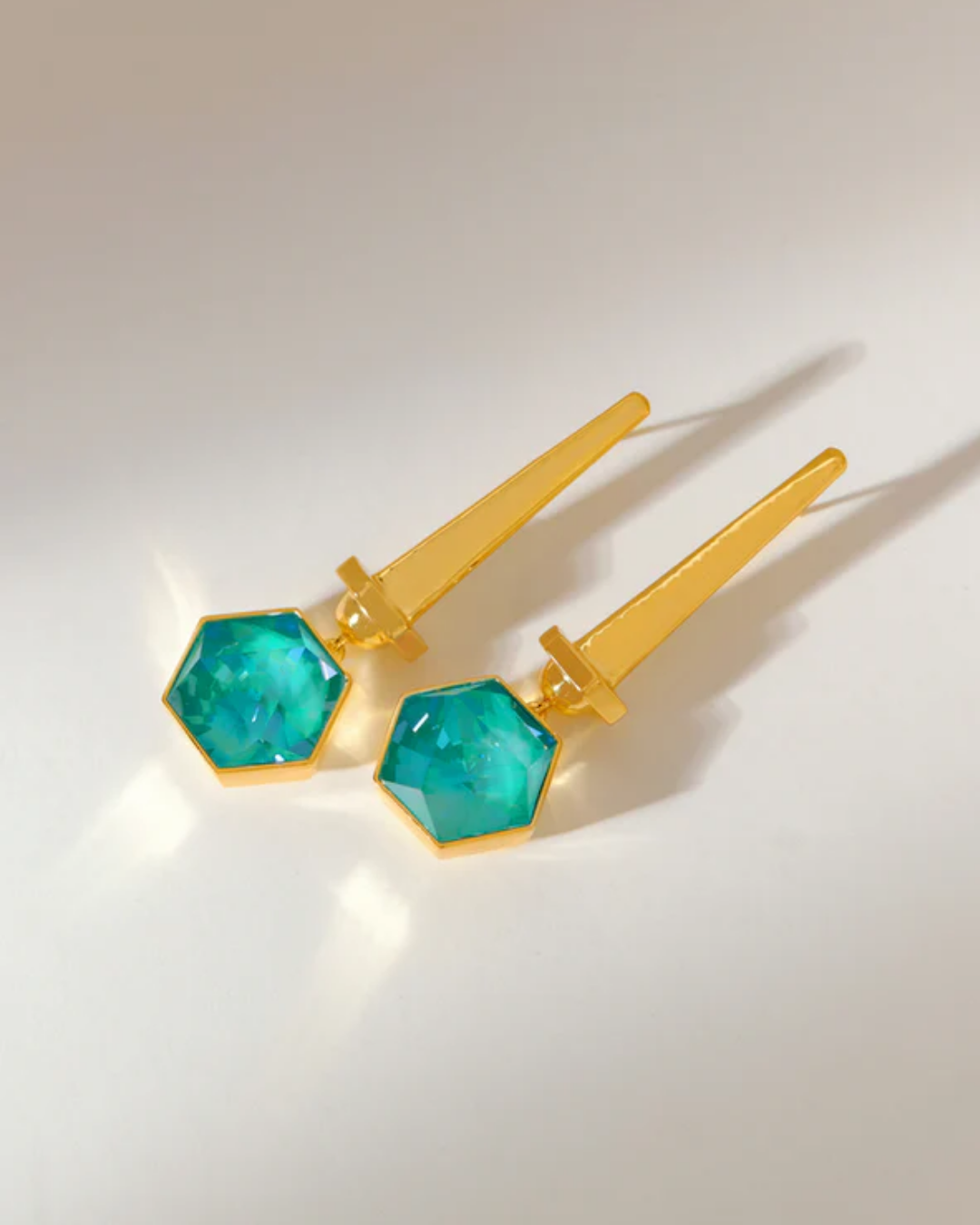 Hexa Crystal Earring - Ocean Waves