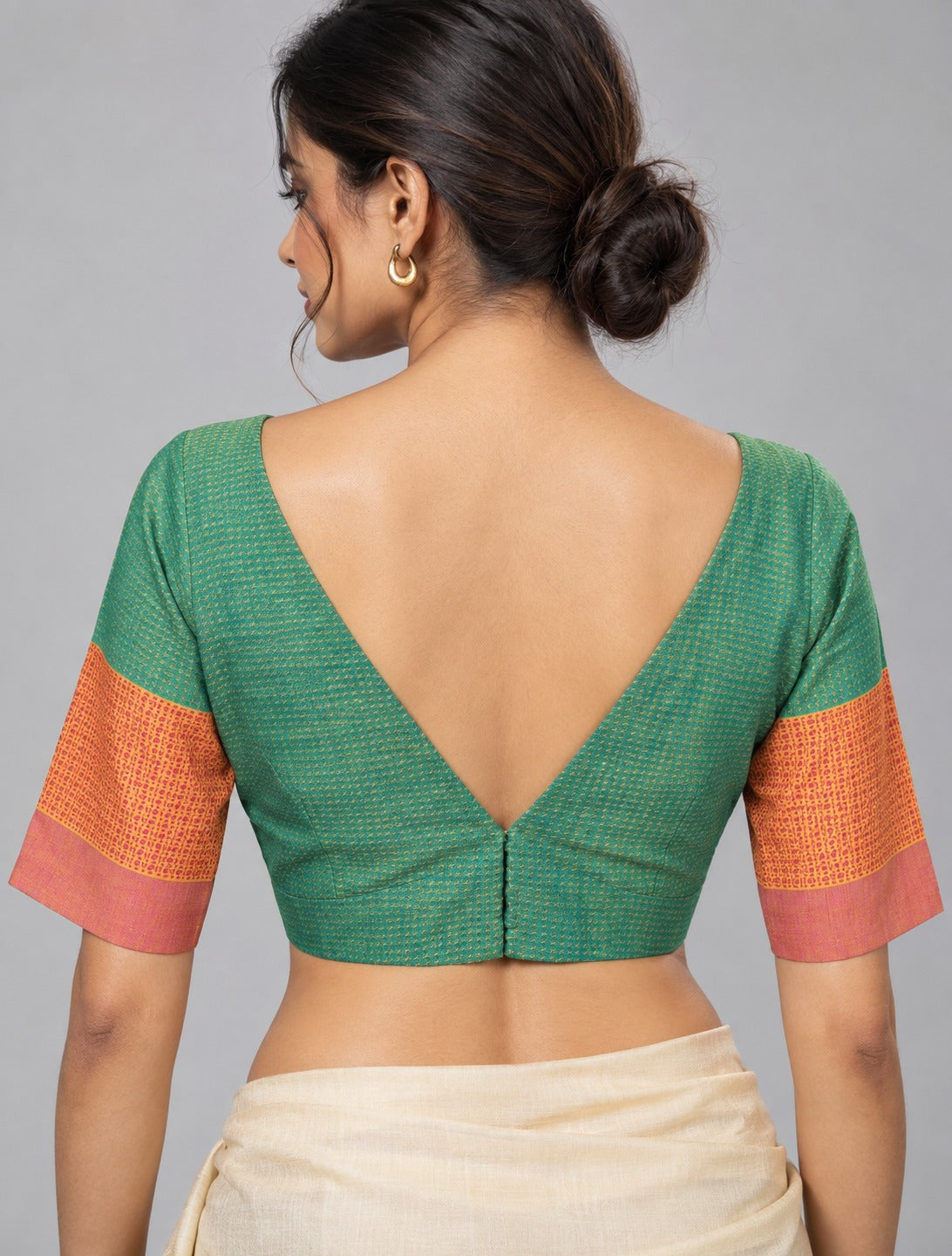 Avira Emerald Green V-Neck Blouse