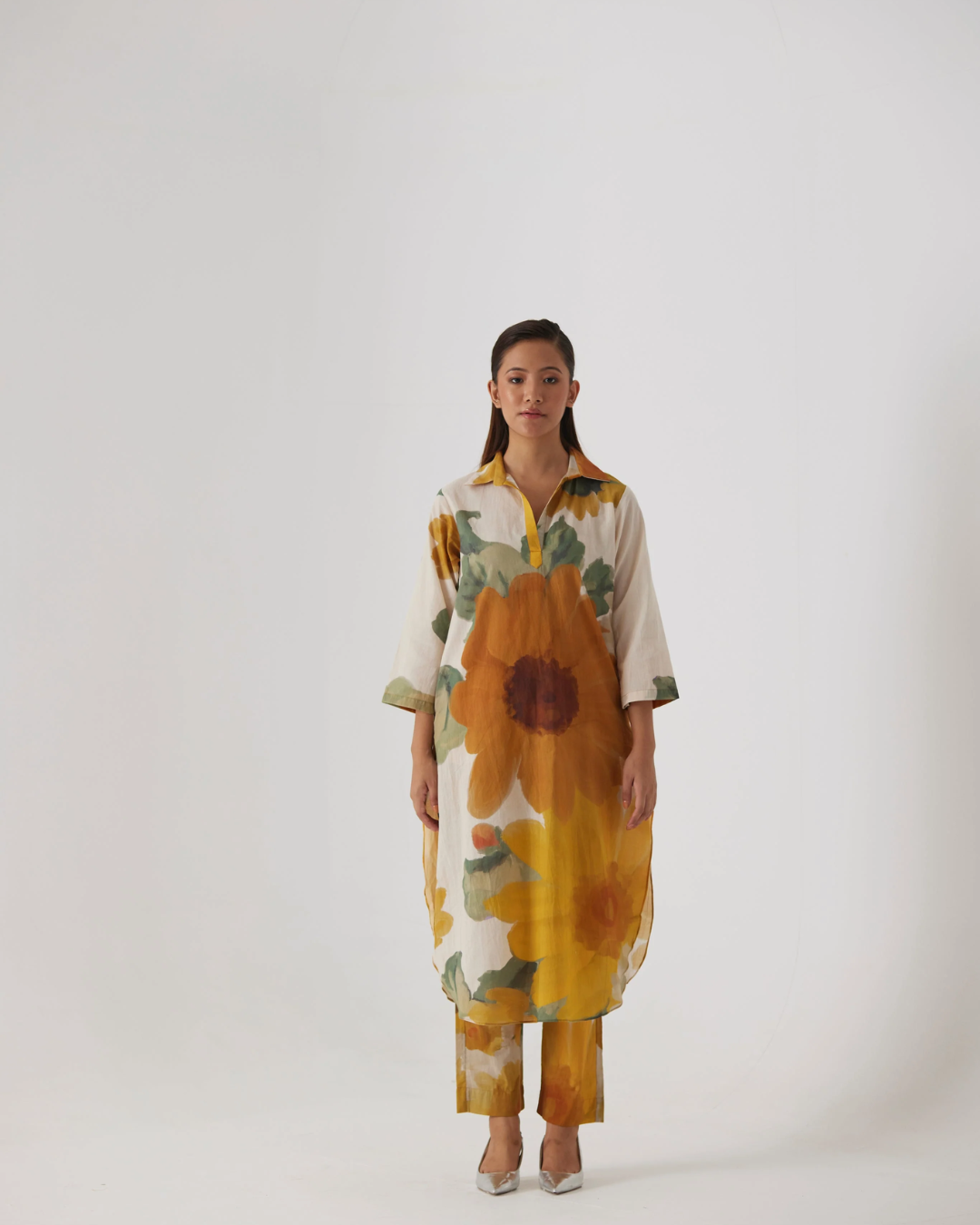 Mimosa Long Cotton Kurta Set