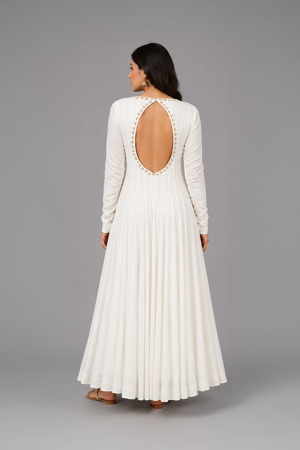 White Anarkali