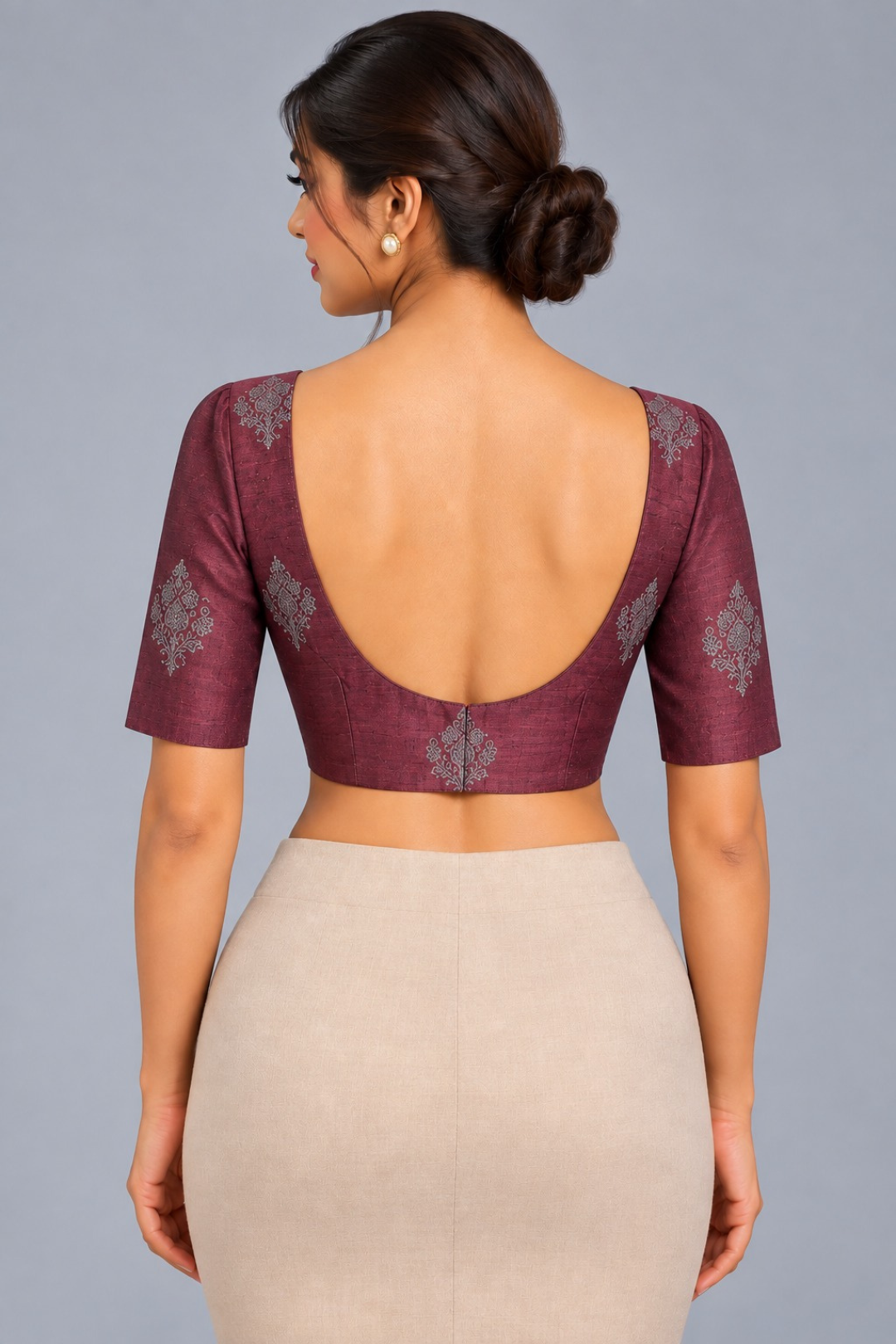 Zaria Hibiscus Kanjeepuram Blouse
